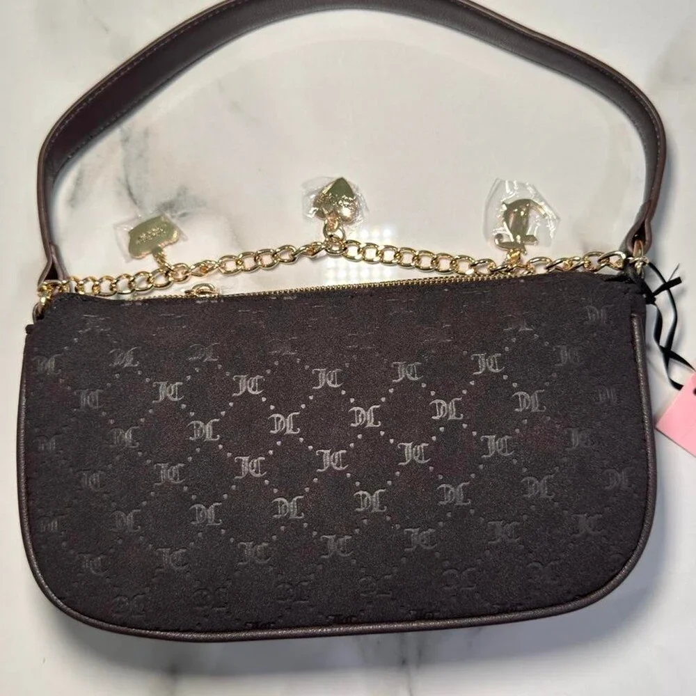 Juicy Couture Brown Purse With Fe 8 F